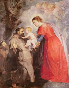 The Virgin presents the infant Jesus to Saint Francis, 1618